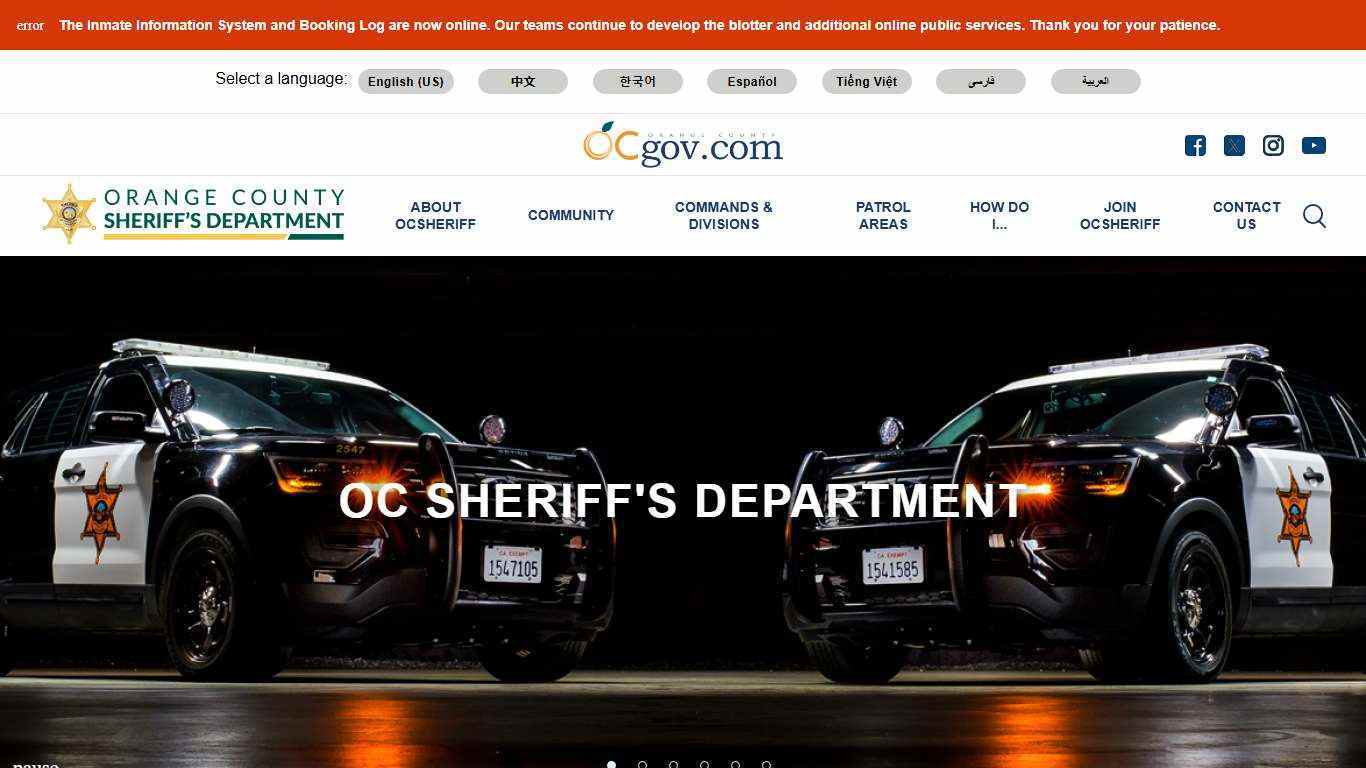 OC Sheriff's Department, CA | Orange County California - Sheriff's Department
